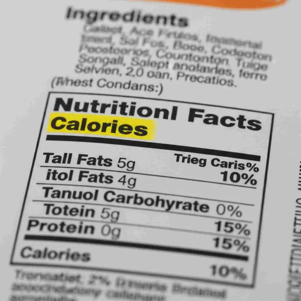 caramel chew chew nutritional fact